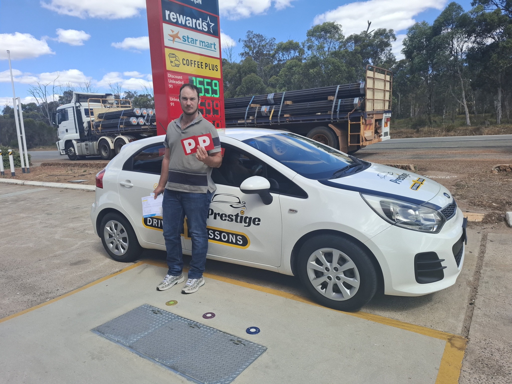 Prestige Driving Lessons student celebrating their licence